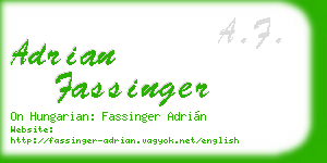 adrian fassinger business card